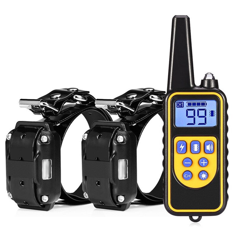 Dog Bark Control Collar Shock Vibration Training Device Rechargeable
