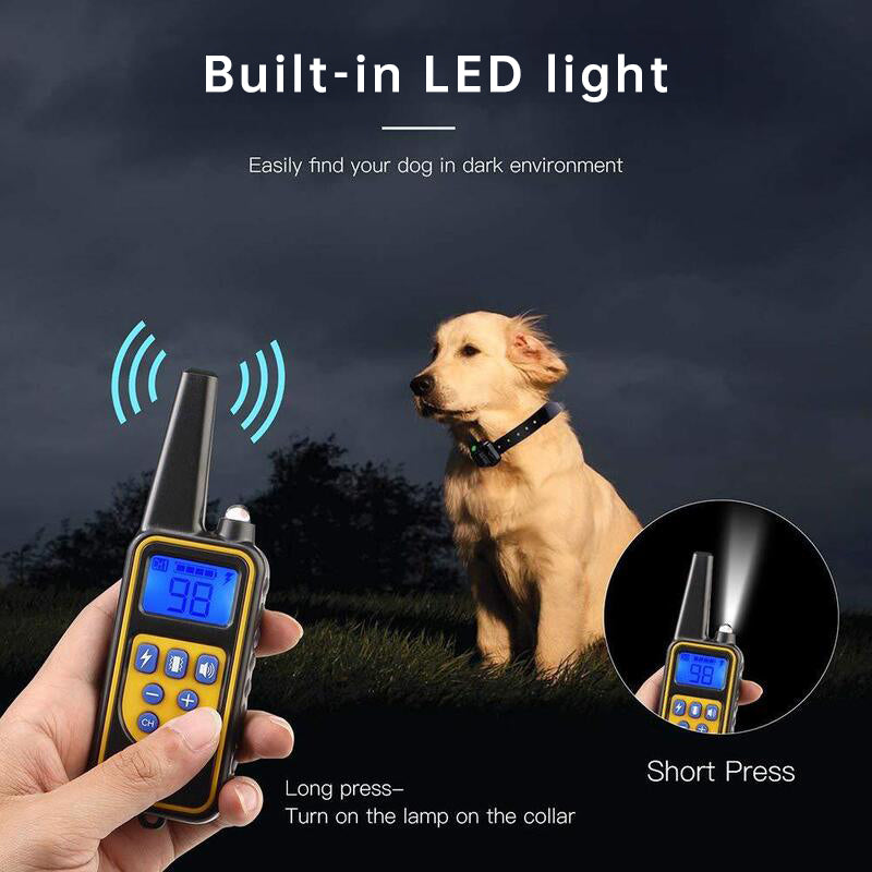 Dog Bark Control Collar Shock Vibration Training Device Rechargeable