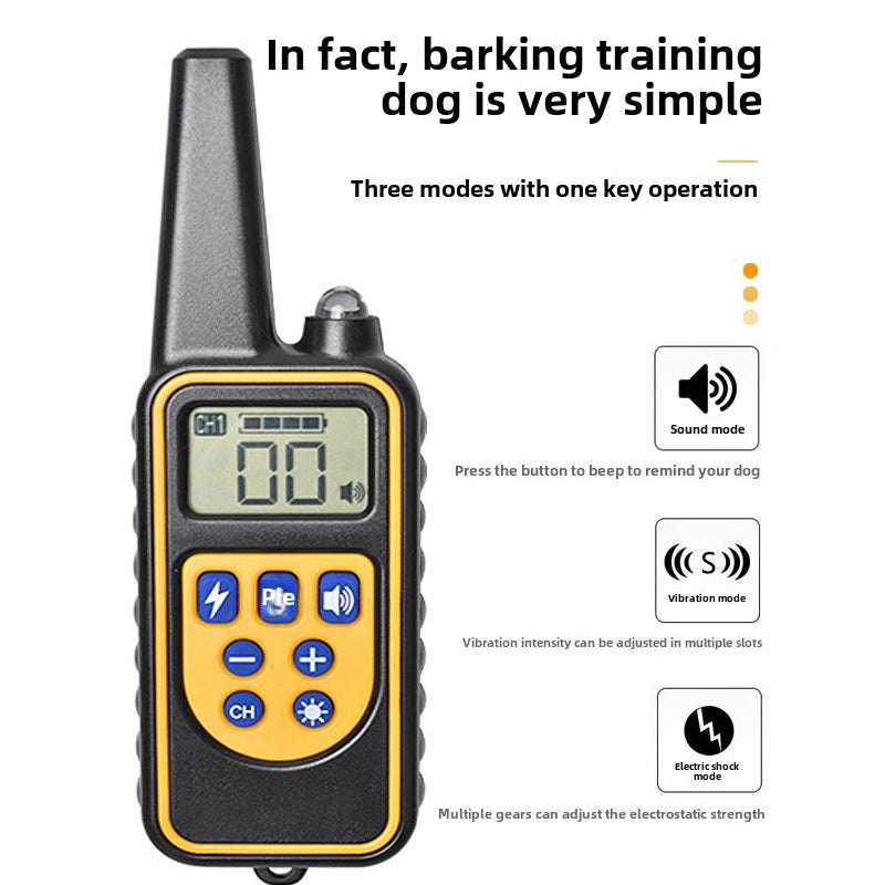 Dog Bark Control Collar Shock Vibration Training Device Rechargeable