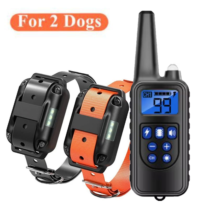 Dog Bark Control Collar Shock Vibration Training Device Rechargeable