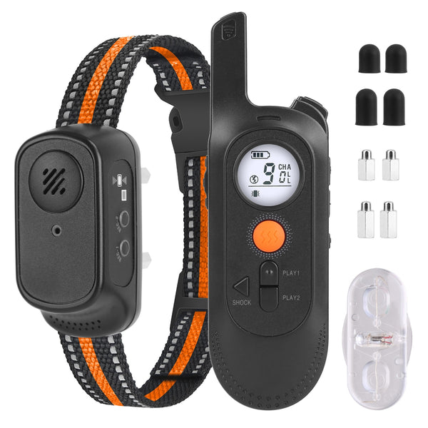 Dog Training Collar Waterproof Beep Vibration Shock Rechargeable Remote