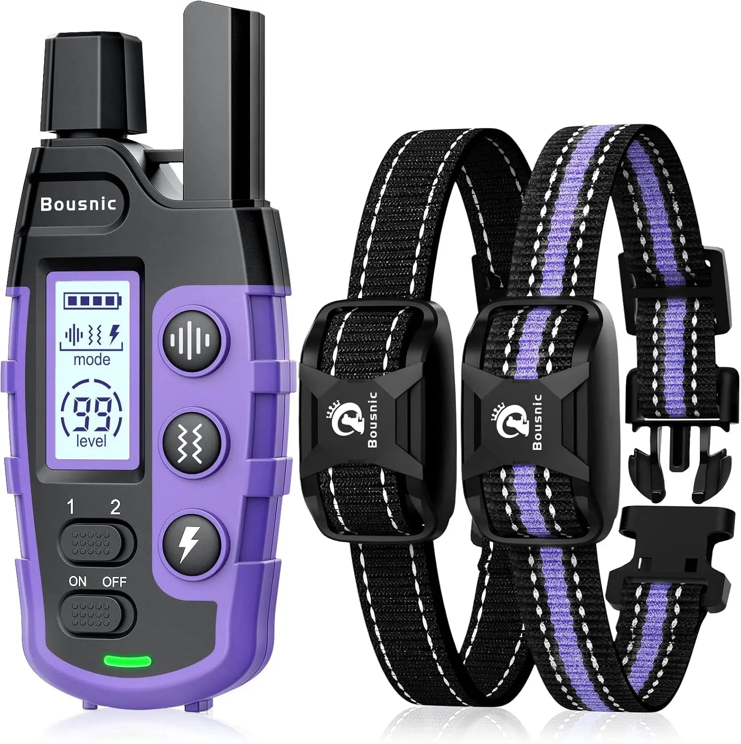 Remote Dog Training Collar for Two Dogs Waterproof Rechargeable
