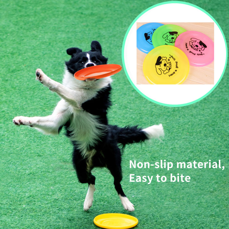 Silicone Flying Disc Dog Toy Durable Chew Interactive Training