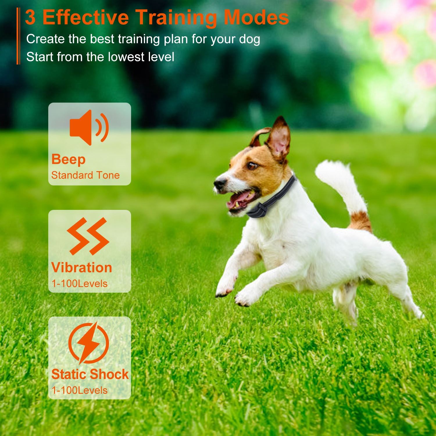 Long Range Dog Training Collar Waterproof Beep Vibration Shock