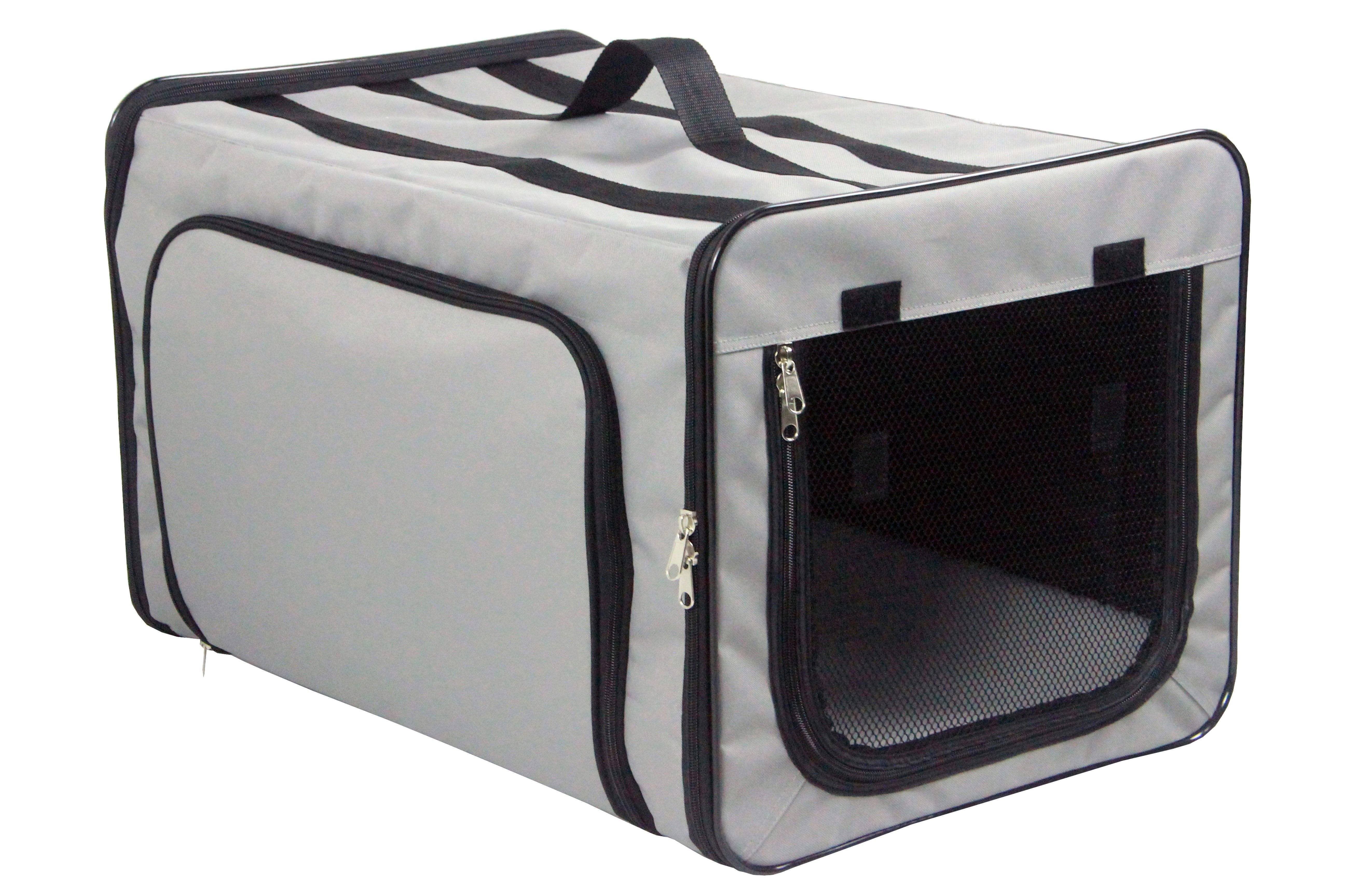 Dual Sided Expandable Foldable Pet Crate Carrier Spacious Lightweight