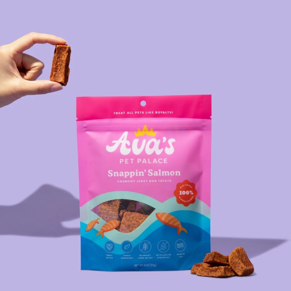 Avas Pet Palace Crunchy Jerky Dog Treats Snappin Salmon