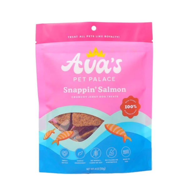 Avas Pet Palace Crunchy Jerky Dog Treats Snappin Salmon